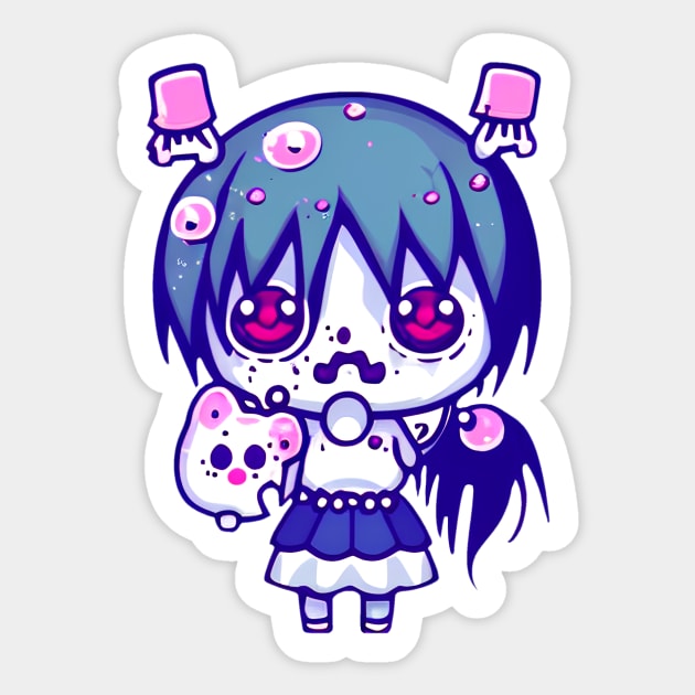 A CUTE KAWAI Zombie girl Sticker by mmamma030